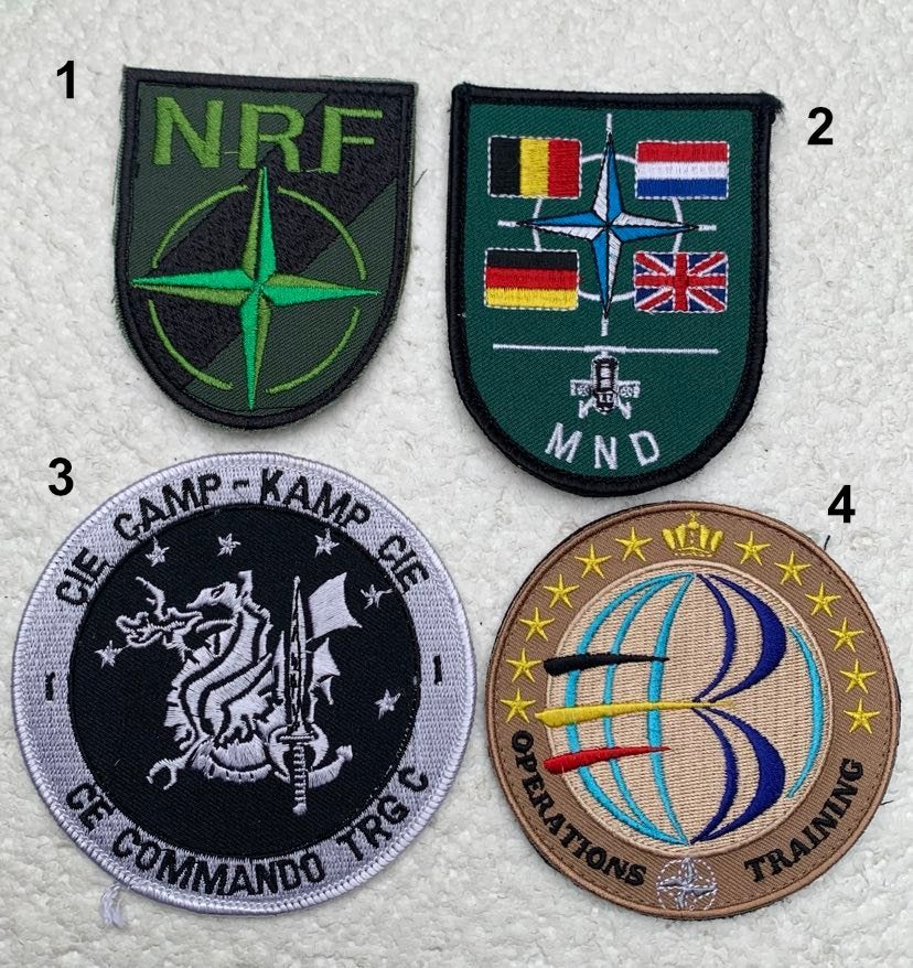 NATO Commando patches ALLERLEI, Apart of als LOT te koop, Zg, Verzamelen, Ophalen of Verzenden, Landmacht, Embleem of Badge