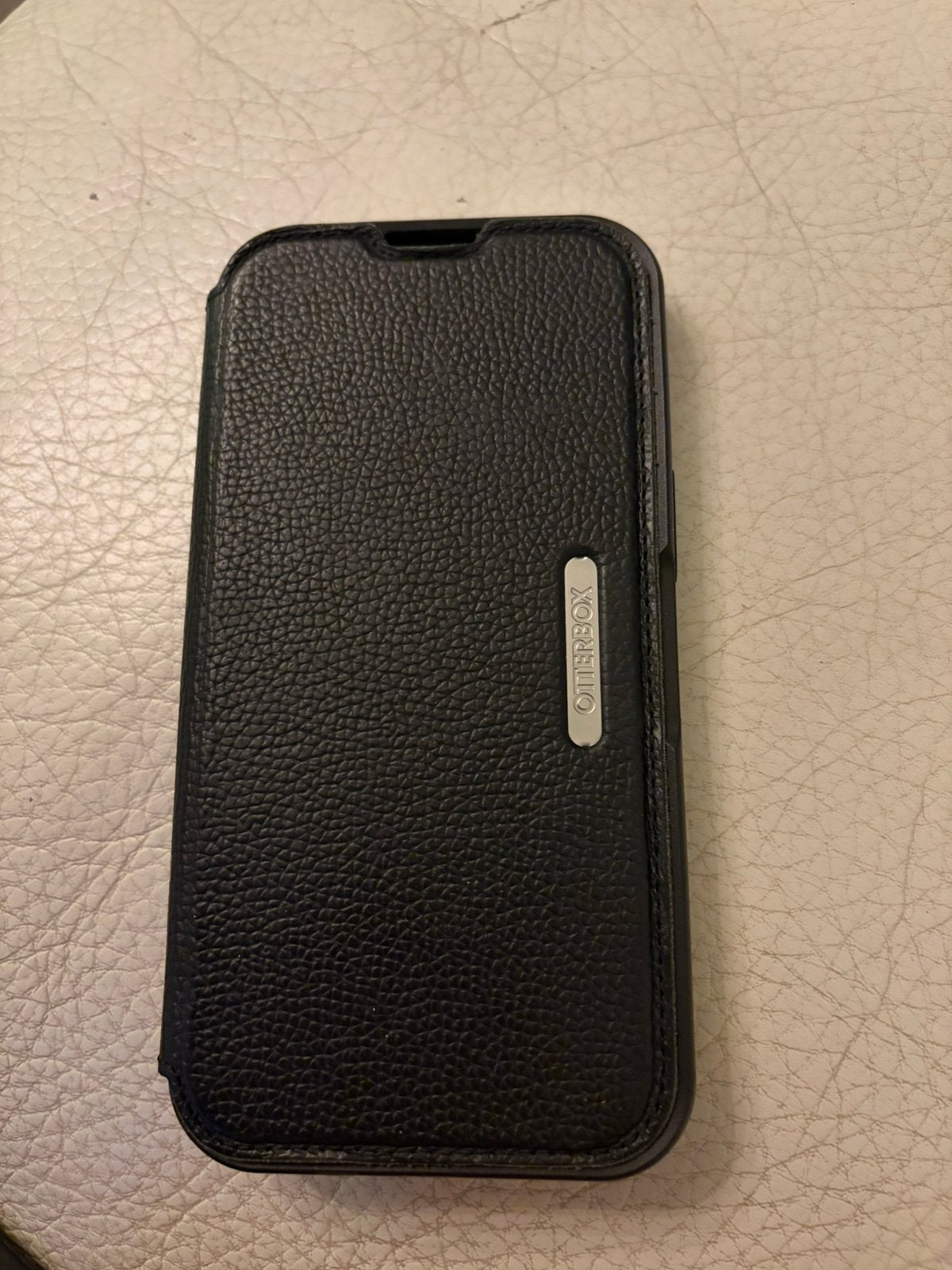 Zwart lederen gsm-hoesje Otterbox Strada, Télécoms, Téléphonie mobile | Housses, Coques & Façades | Apple iPhone, IPhone 15, Cuir