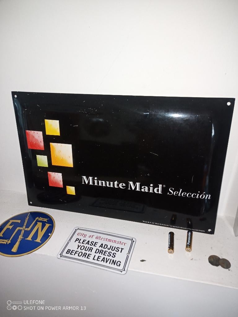 Mooi geëmailleerd bord Minute Maid, Verzamelen, Ophalen