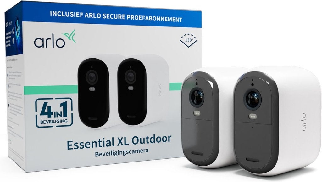 Arlo Essential HD XL - 2x Draadloze IP-Camera - Outdoor, Niet ingevuld, Niet ingevuld, Niet ingevuld