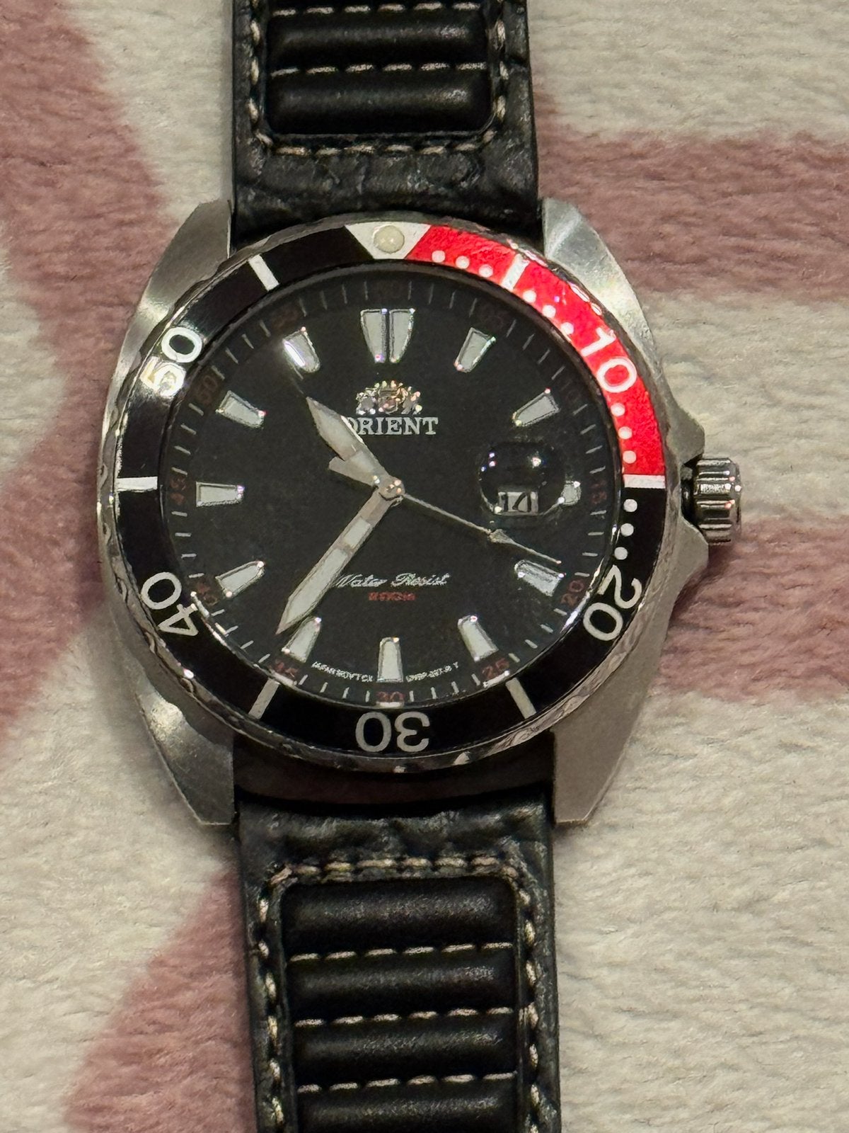Prachtige Oriënt Diver 200 m perfecte staat & werking 100 €, Handtassen en Accessoires, Staal, Polshorloge, Overige materialen
