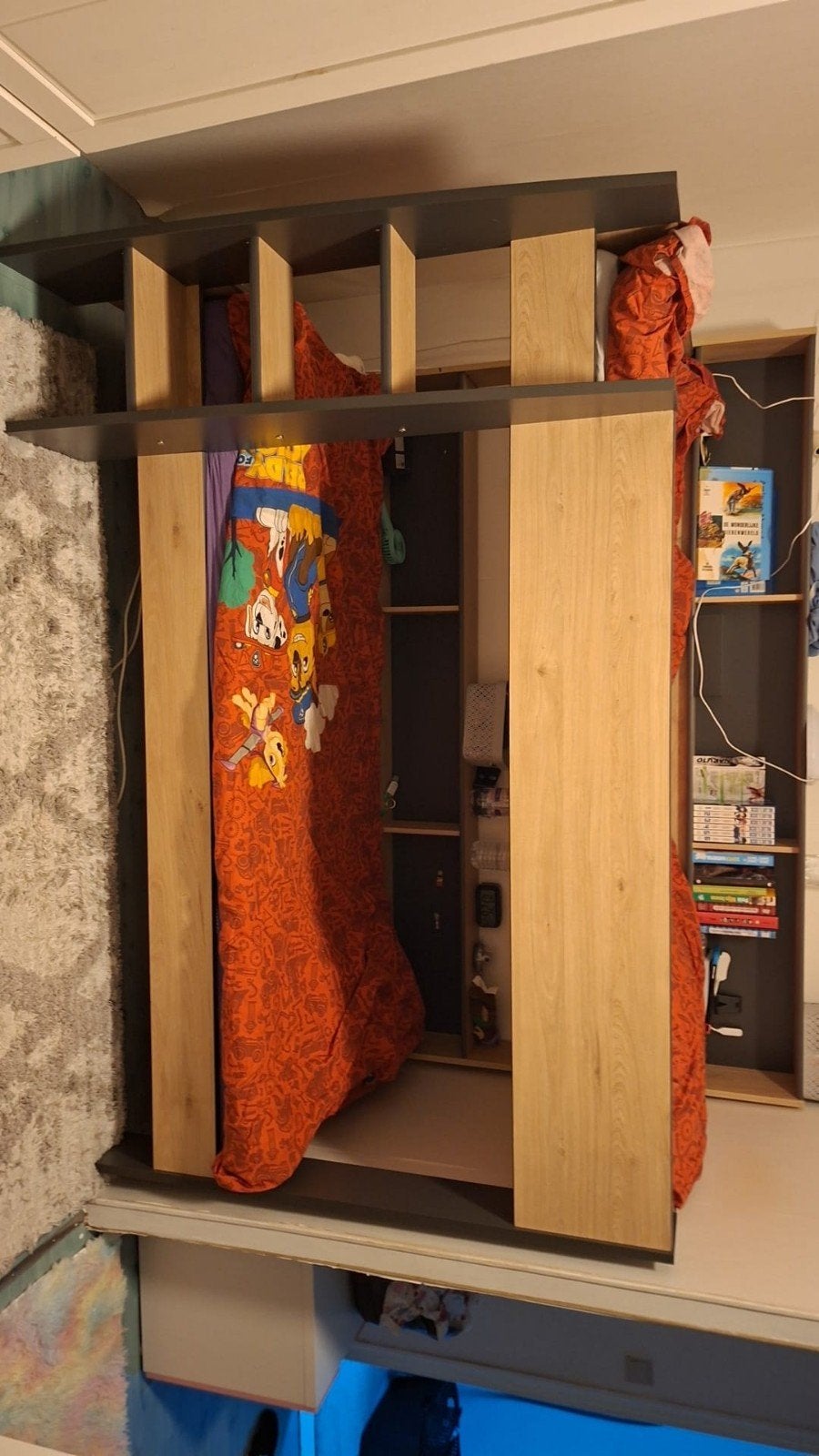 stapelbed, Ophalen