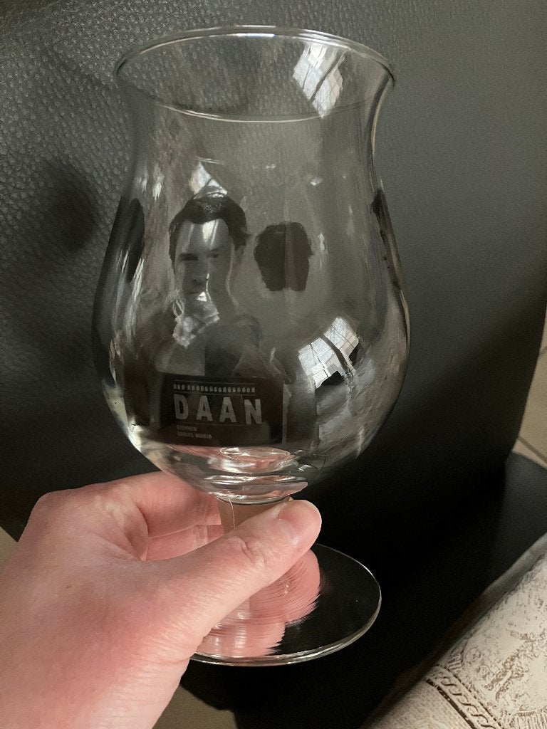 Duvel bierglas Daan, Ophalen of Verzenden, Bierglas