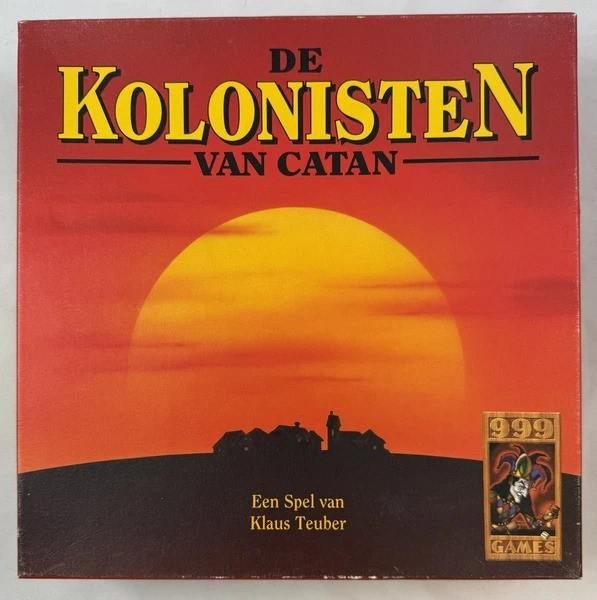999 Games De Kolonisten van Catan Basisspel hout spel 1995, Hobby en Vrije tijd, Drie of vier spelers, Verzenden, Zo goed als nieuw