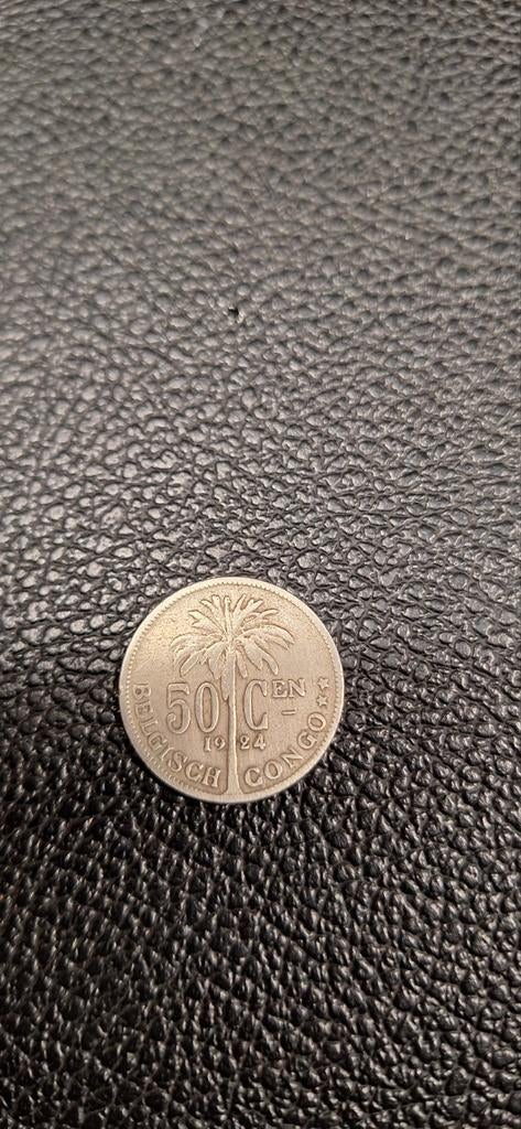 Belgisch congo 50 centiem 1924 dubbele 4, Enlèvement ou Envoi