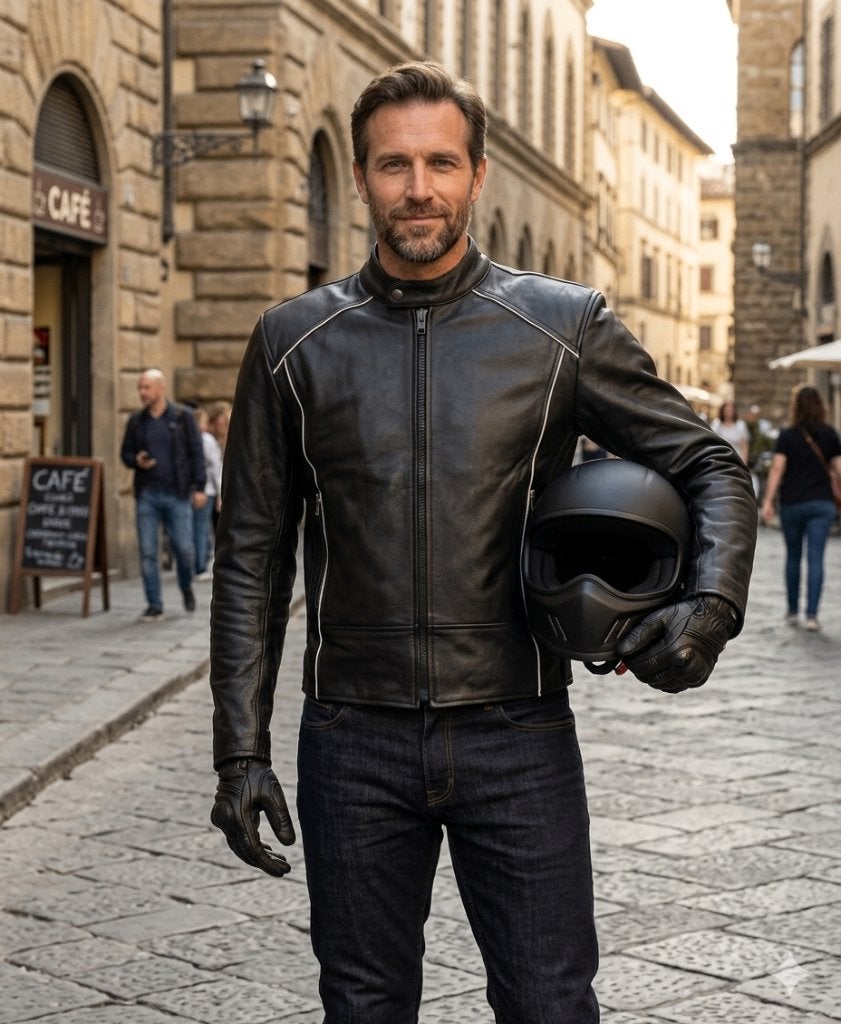 Veste de Moto en Cuir Protections détachables approuvé CE, Motos, Vêtements | Vêtements de moto, Manteau | cuir, Femmes, Hommes