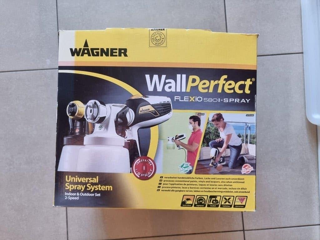 Wagner WallPerfect FLEXiO 585 I-Spray verfspuitsysteem, Doe-het-zelf en Bouw, Ophalen, Zo goed als nieuw, Verfspuit of Verfpomp