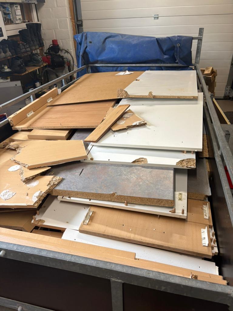 Gratis hout van keuken, Tuin en Terras, Ophalen, Overige houtsoorten