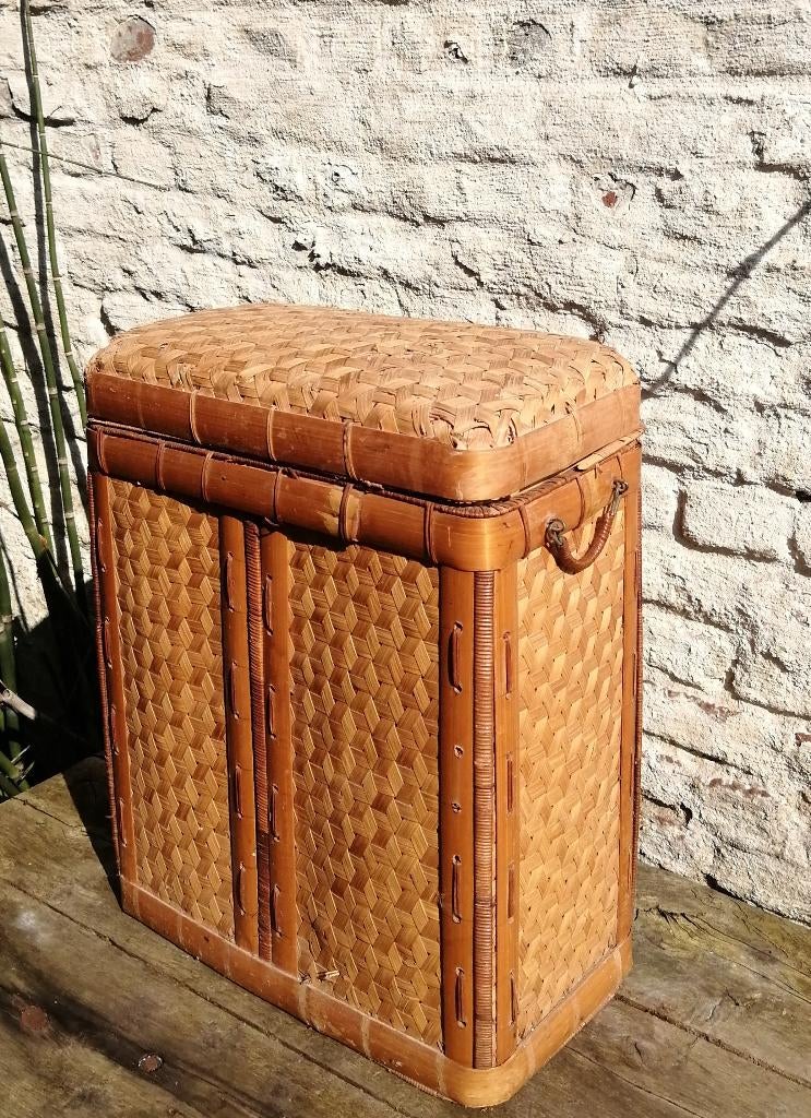 vintage rieten mand, Ophalen