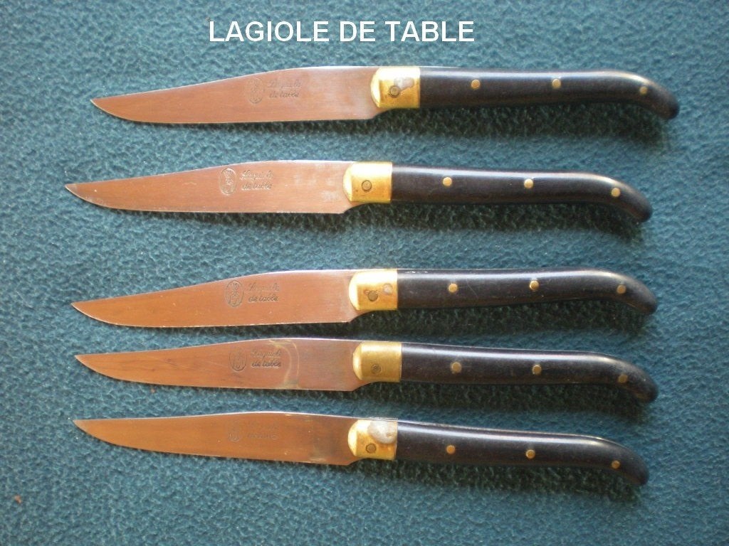 5 Lagiole-messen, Los bestek, Laguiole, Ophalen of Verzenden, Zo goed als nieuw