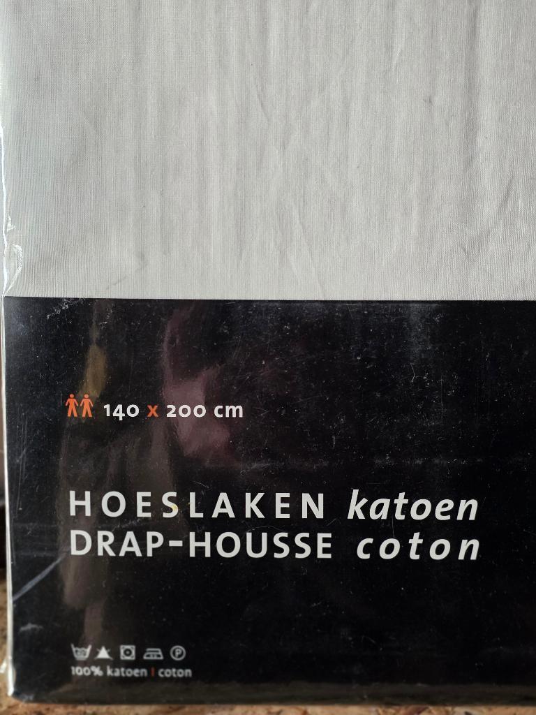 Katoenen hoeslaken, Neuf, Drap-housse ou Taie d'oreiller, Enlèvement, Blanc