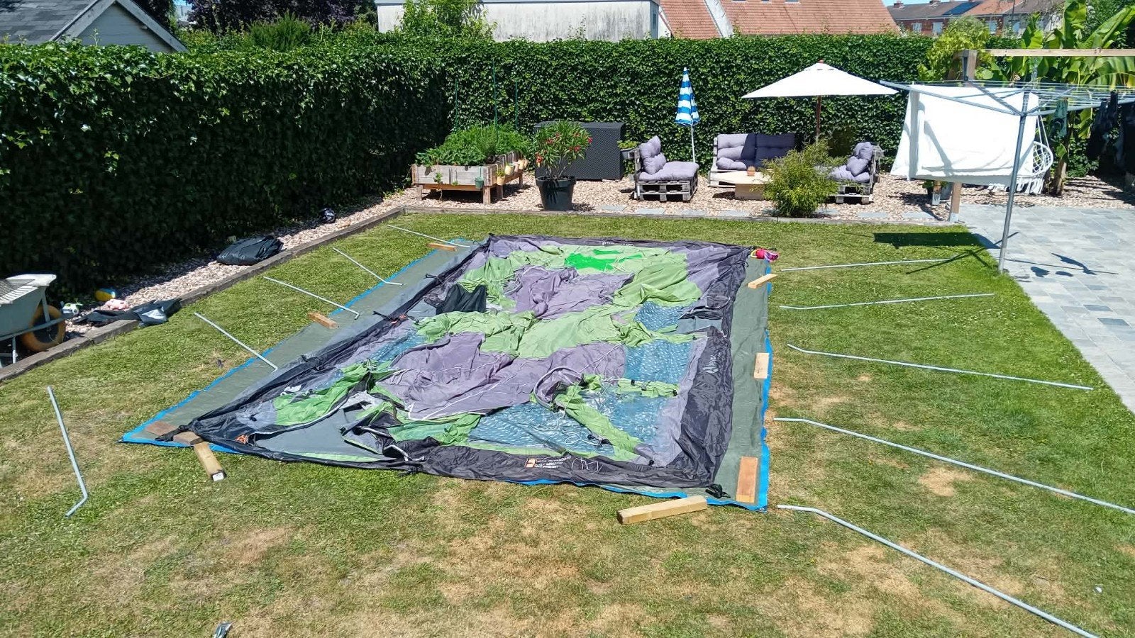 Grote tent 6 personen, Ophalen