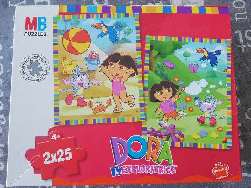 Deux puzzles Dora l'exploratrice 4 ans 2x25 pièces NEUF !, Enlèvement ou Envoi, 10 à 50 pièces, Comme neuf, 4 à 6 ans