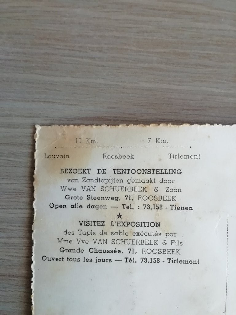Postkaart zandtapijt Roosbeek, Verzamelen, Ophalen