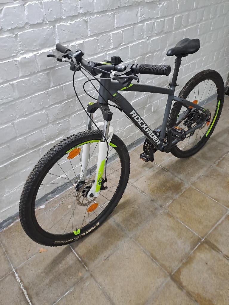ST 520 V2 GRIJSGEEL 27,5" MTB FIETS - ROCKRIDER, 28 inch, Gebruikt, Vering, Minder dan 49 cm