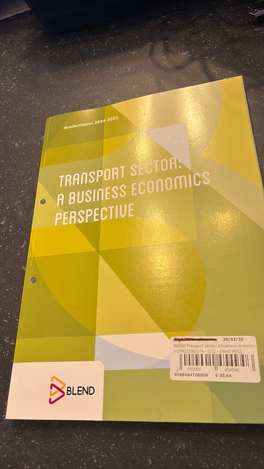 Transport sector: a business economics perspective, Ophalen, Nieuw
