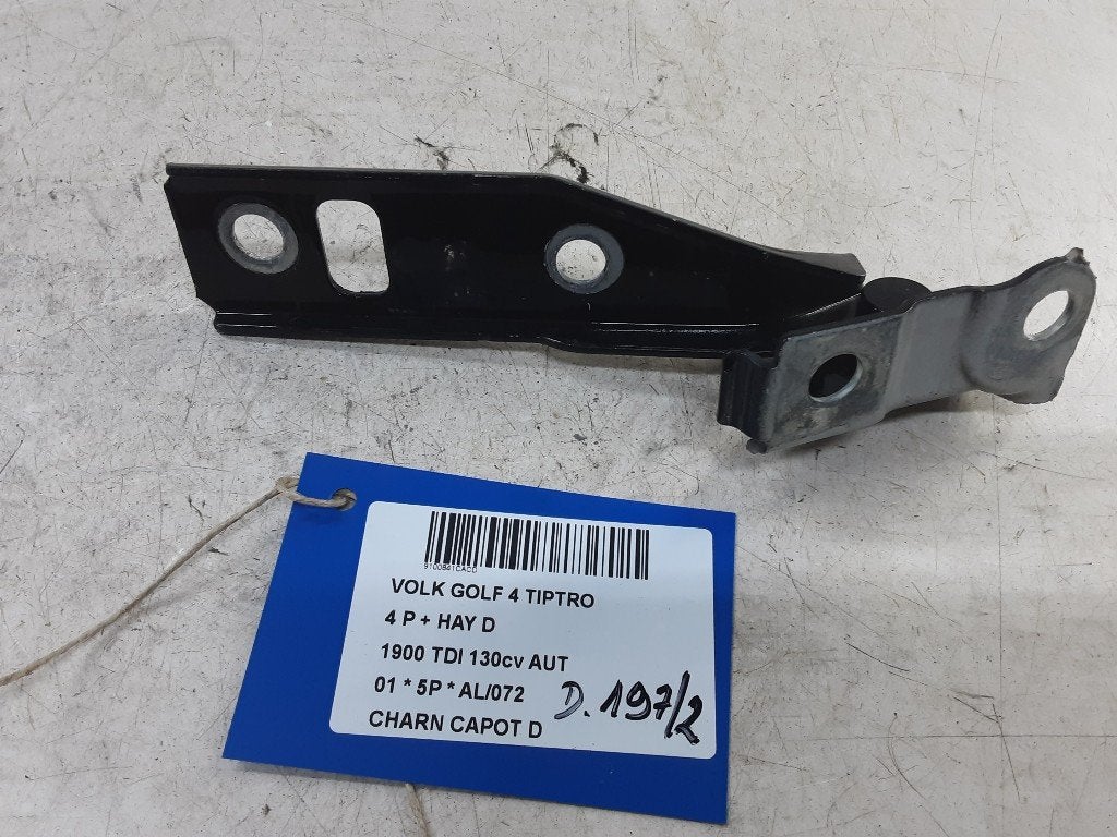 CHARNIERE DE CAPOT DROIT Volkswagen Golf IV (1J1), Autos : Pièces & Accessoires, Volkswagen, Mevr. I. Hauben, Utilisé, Rue de l'Espoir 34 34
4030  GRIVEGNÉE, BE