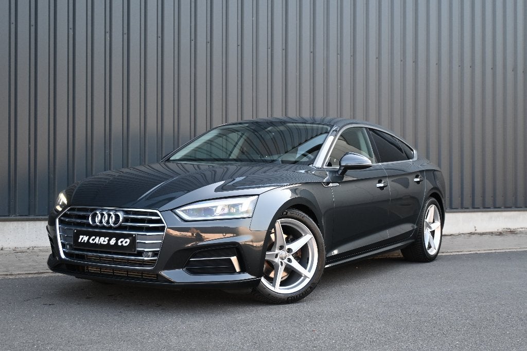 Audi A5 Sportback 2.0TSFIe Carplay, LED, Cruise, Leder, DAB, Auto's, Audi, Dealer onderhouden, 4 cilinders, 1984 cc, Leder