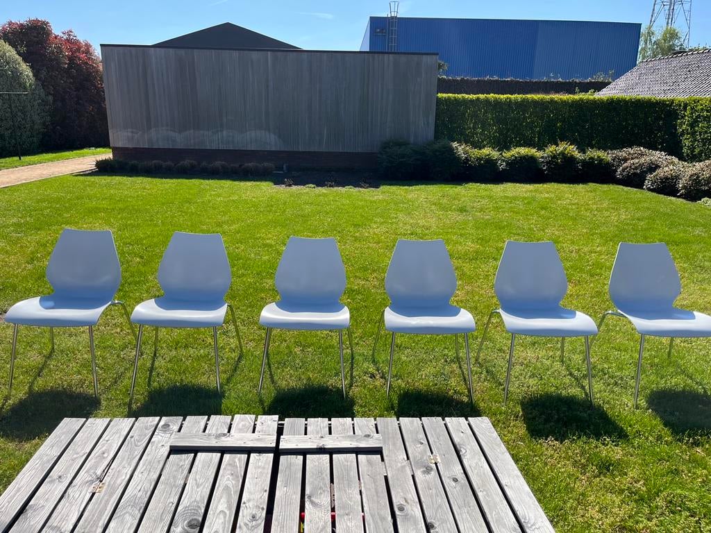 Stoelen Kartell 6x, Ophalen, Kunststof, Gebruikt, Wit