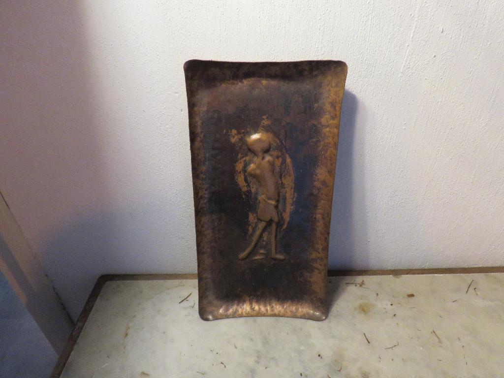 Koperen wandplaat Abstracte figuur, Antiek en Kunst, Ophalen of Verzenden