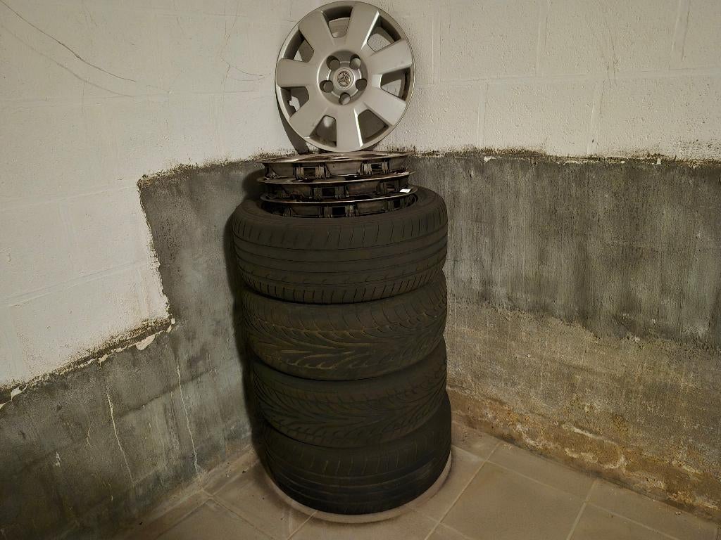 4x velgen met wieldelsels voor Toyota Corolla Verso, Auto-onderdelen, Ophalen, Gebruikt, Velg(en), 16 inch