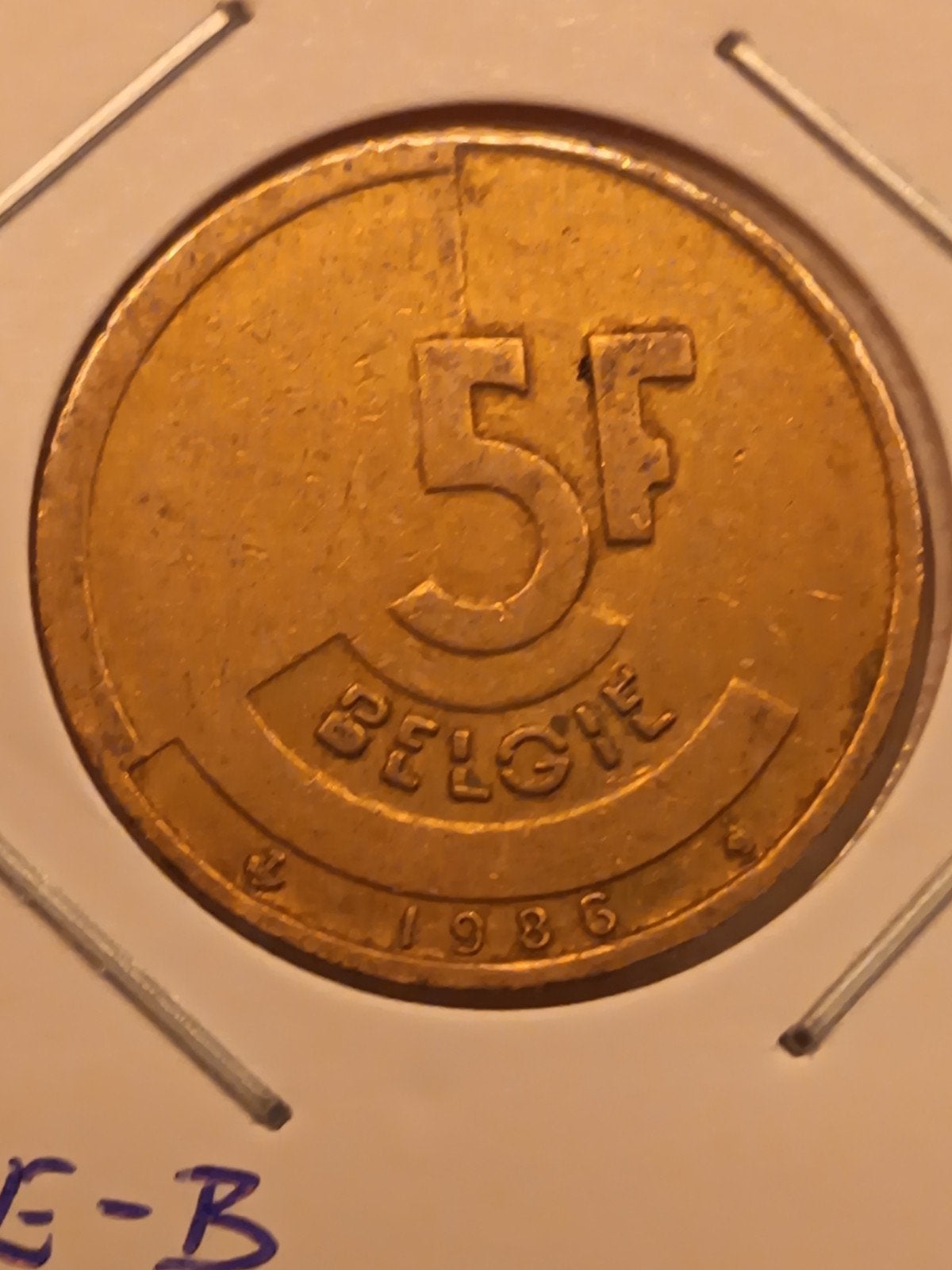 5 Frank 1986vl volle B, Ophalen of Verzenden