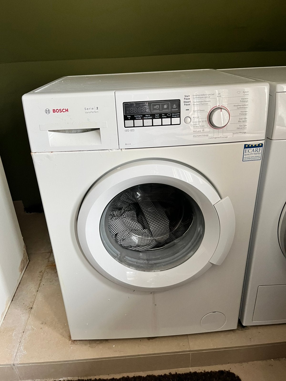 Wasmachine Bosch + droogkast Siemens, Elektronische apparatuur, Wasmachines, Ophalen, Zo goed als nieuw