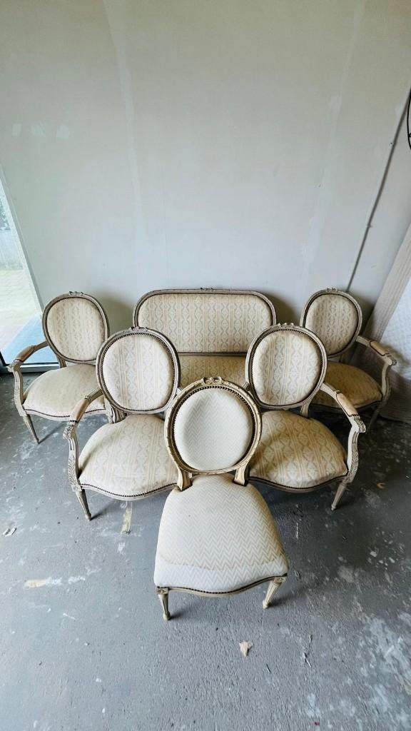 Ensemble fauteuil et banquette Louis XVI, Antiquités & Art, Antiquités | Meubles | Chaises & Canapés, Enlèvement