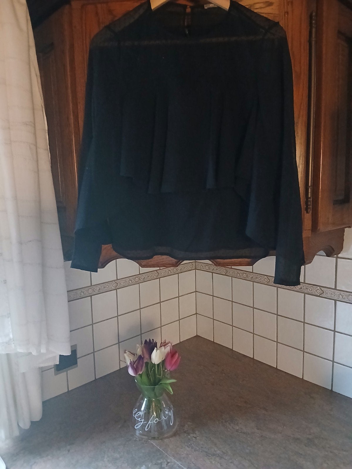 Zwarte gelaagde blouse C&A - Maat 36 (S), Kleding | Dames, Ophalen of Verzenden, Maat 36 (S)