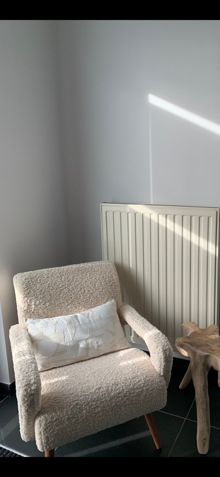 Eenzit fauteuil bouclé Bizzotto, Ophalen, /, Gebruikt, Eenpersoons