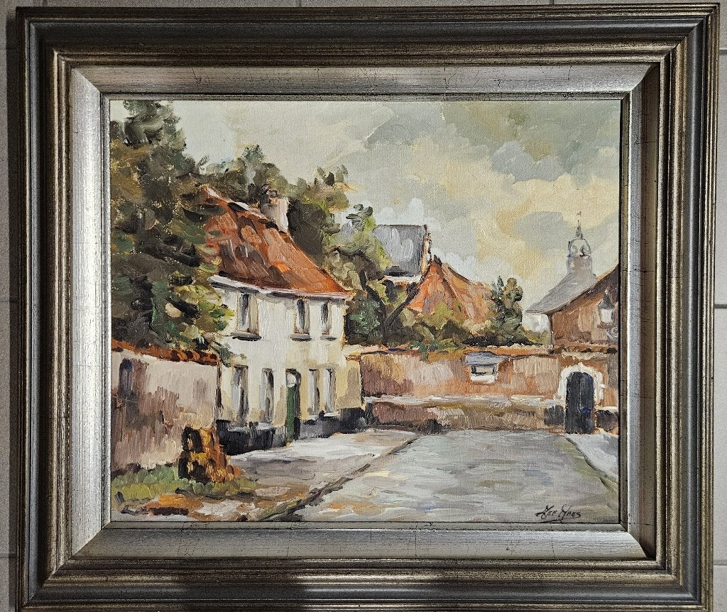 SCHILDERIJ Jef Maes, Antiek en Kunst, Kunst | Schilderijen | Klassiek, Ophalen, Olieverf, Doek