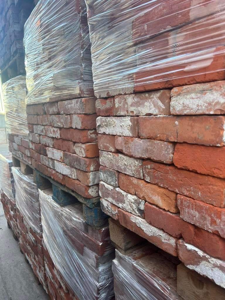 Briques lisses de Groningue 22,5 x 5,5 cm - 90 m², Enlèvement, Comme neuf, Briques