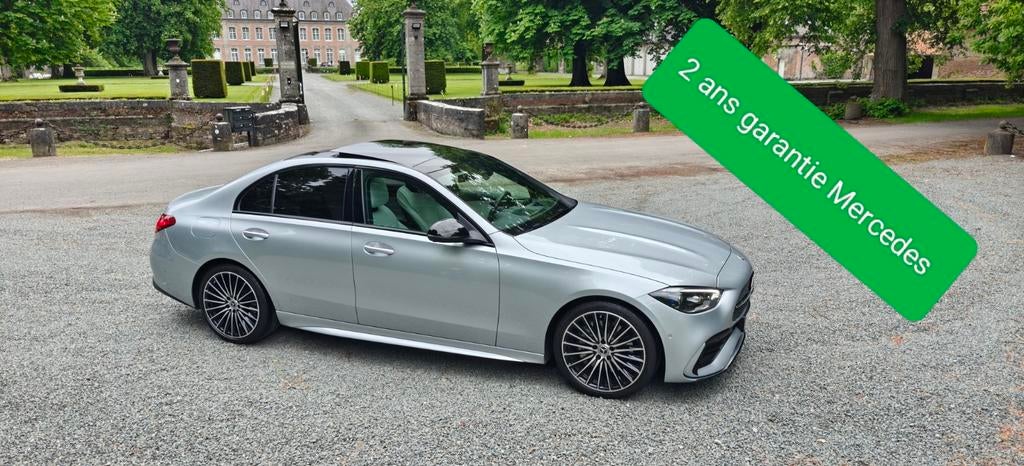 Mercedes C180 garantie 06/2028 16.900 km, FULL OPTIONS, Autos, Cuir, Argent ou Gris, Achat, 139 g/km