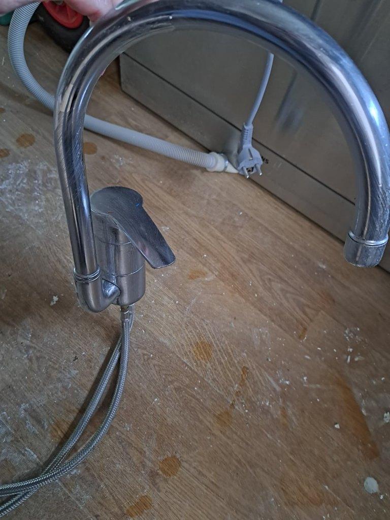 Gootsteen met kraan, Ophalen, Inox, Kraan
