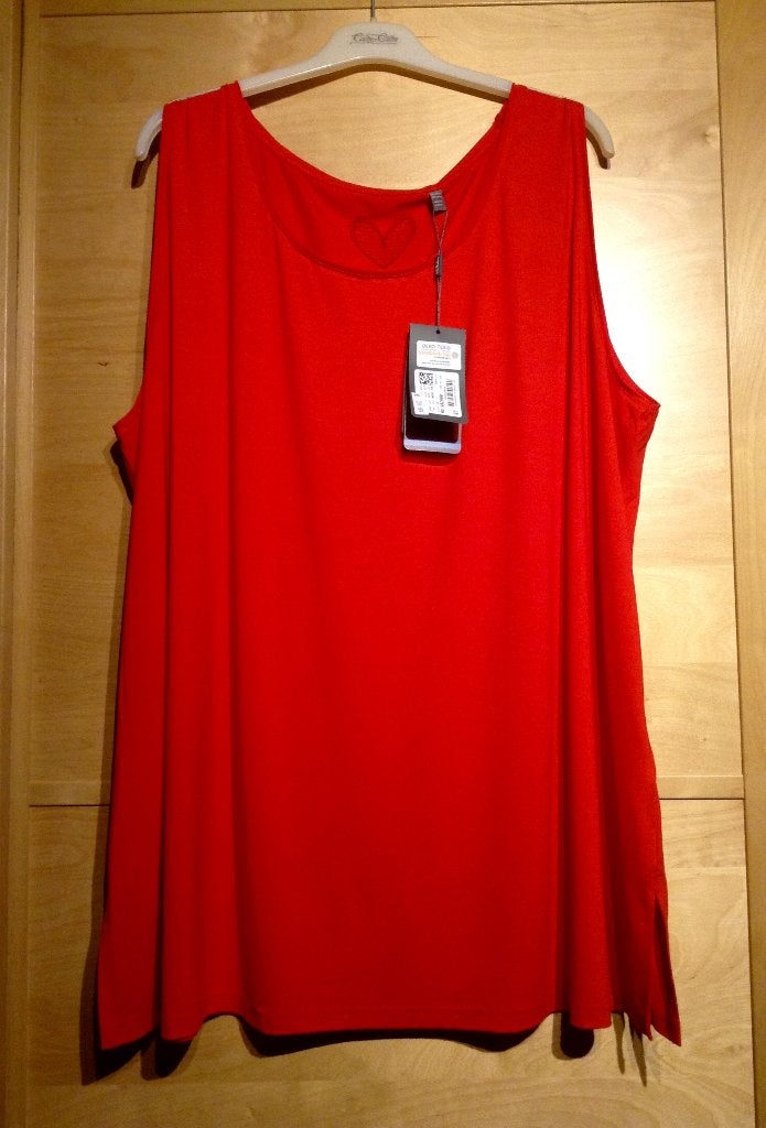 Top sans manches rouge Selection by Ulla Popken - T.54/56, Enlèvement ou Envoi, Autres types, Ulla Popken, Neuf
