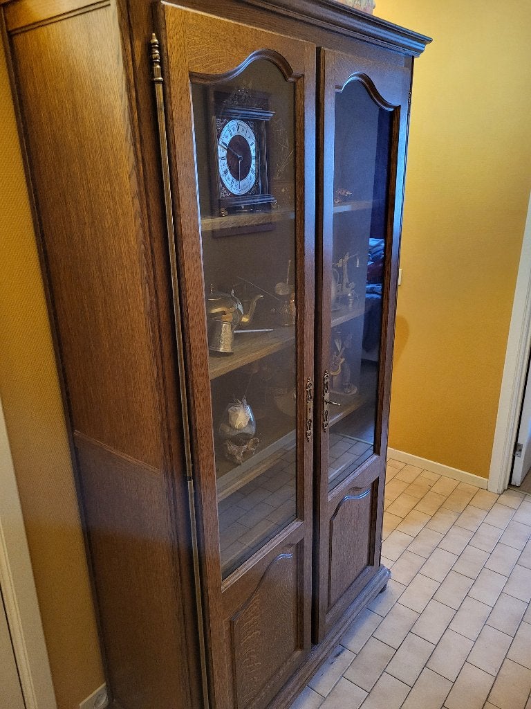 Vitrine, Avec porte(s), 25 à 50 cm, Autres essences de bois, 100 à 150 cm