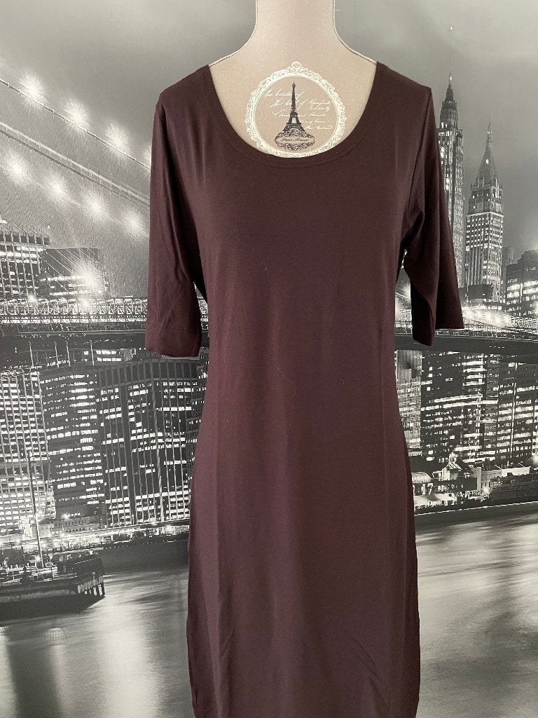 prachtig bruin - bordeaux kleedje - Cora Kemperman - 42, Vêtements | Femmes, Robes, Taille 42/44 (L), Comme neuf, Sous le genou