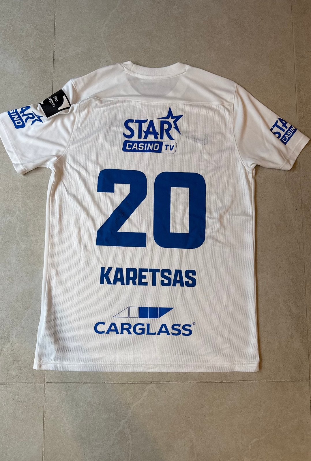 Krc genk shirt gesigneerd karetsas, Verzamelen, Sportartikelen en Voetbal, Ophalen of Verzenden, Zo goed als nieuw, Shirt