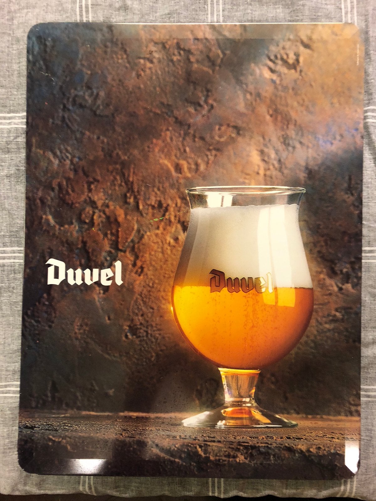 Duvel reclamebord glacoide, Enlèvement ou Envoi, Comme neuf, Panneau, Plaque ou Plaquette publicitaire, Duvel