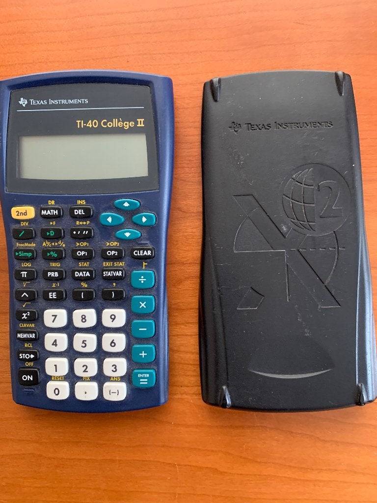 rekenmachine texas instruments TI40 college II, Enlèvement, Utilisé