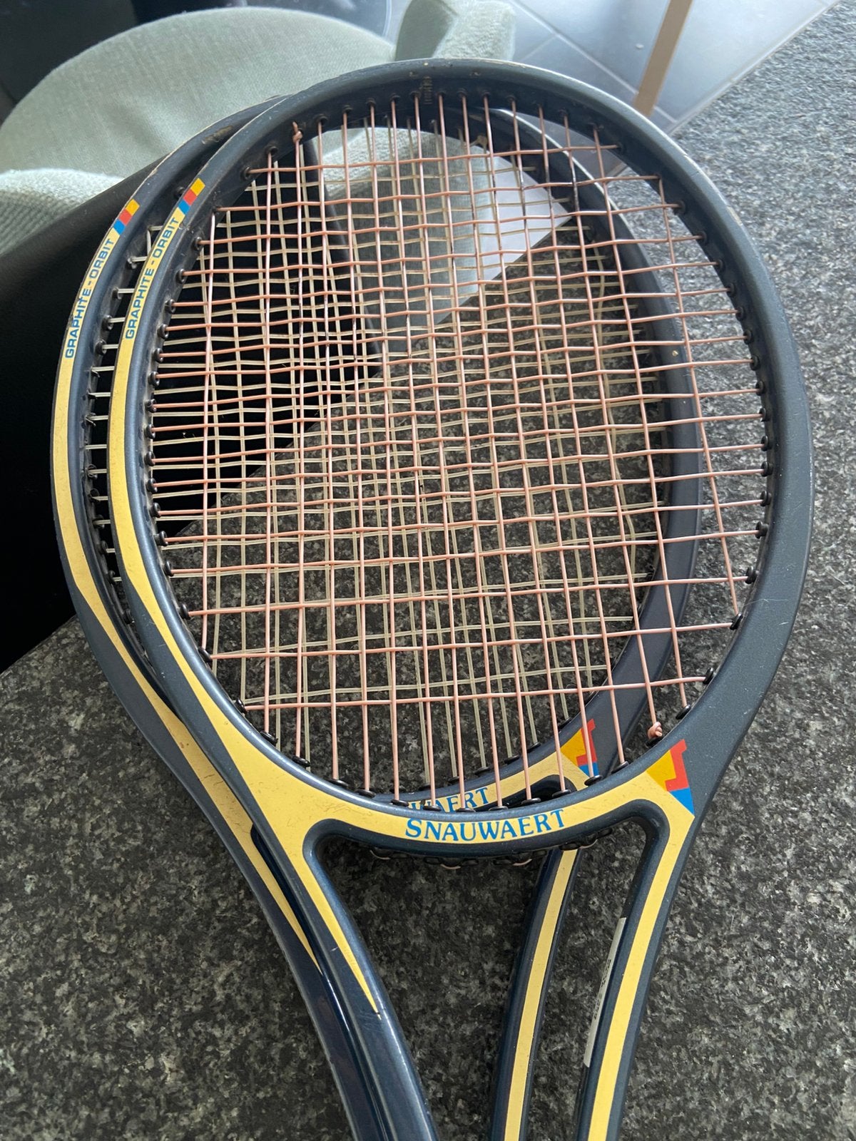 2 vintage snauwaert pro frames en 1 donnay Borg pro, L2, Autres marques, Enlèvement ou Envoi, Raquette