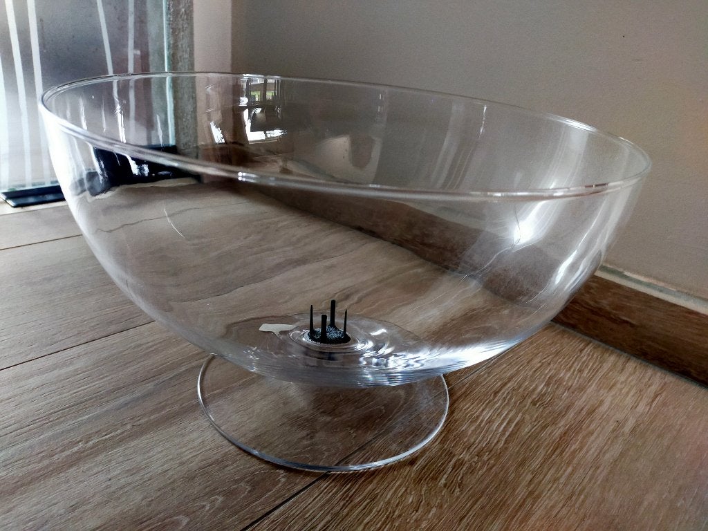 BOWL in glas - grote ronde schaal, Ophalen of Verzenden