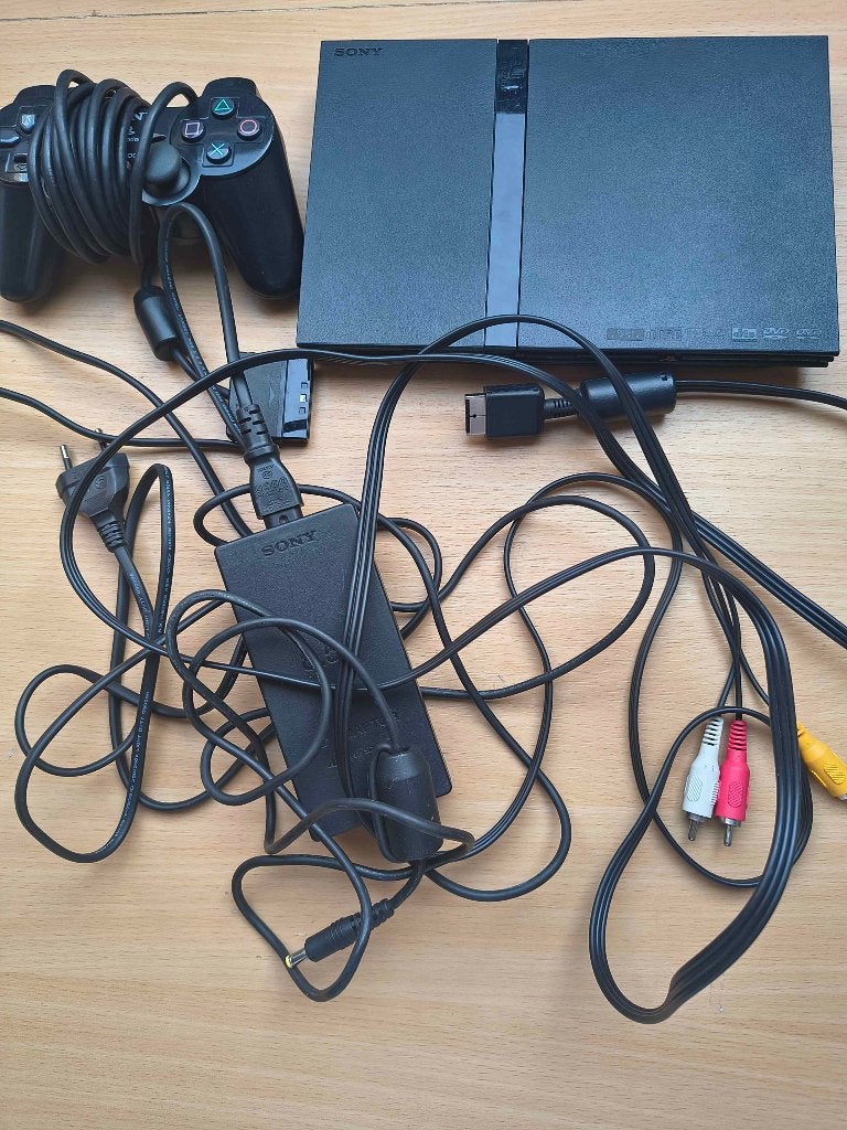 Playstation 2 console, Games en Spelcomputers, Spelcomputers | Sony PlayStation 2, Gebruikt, Zwart, Ophalen of Verzenden, Met 1 controller
