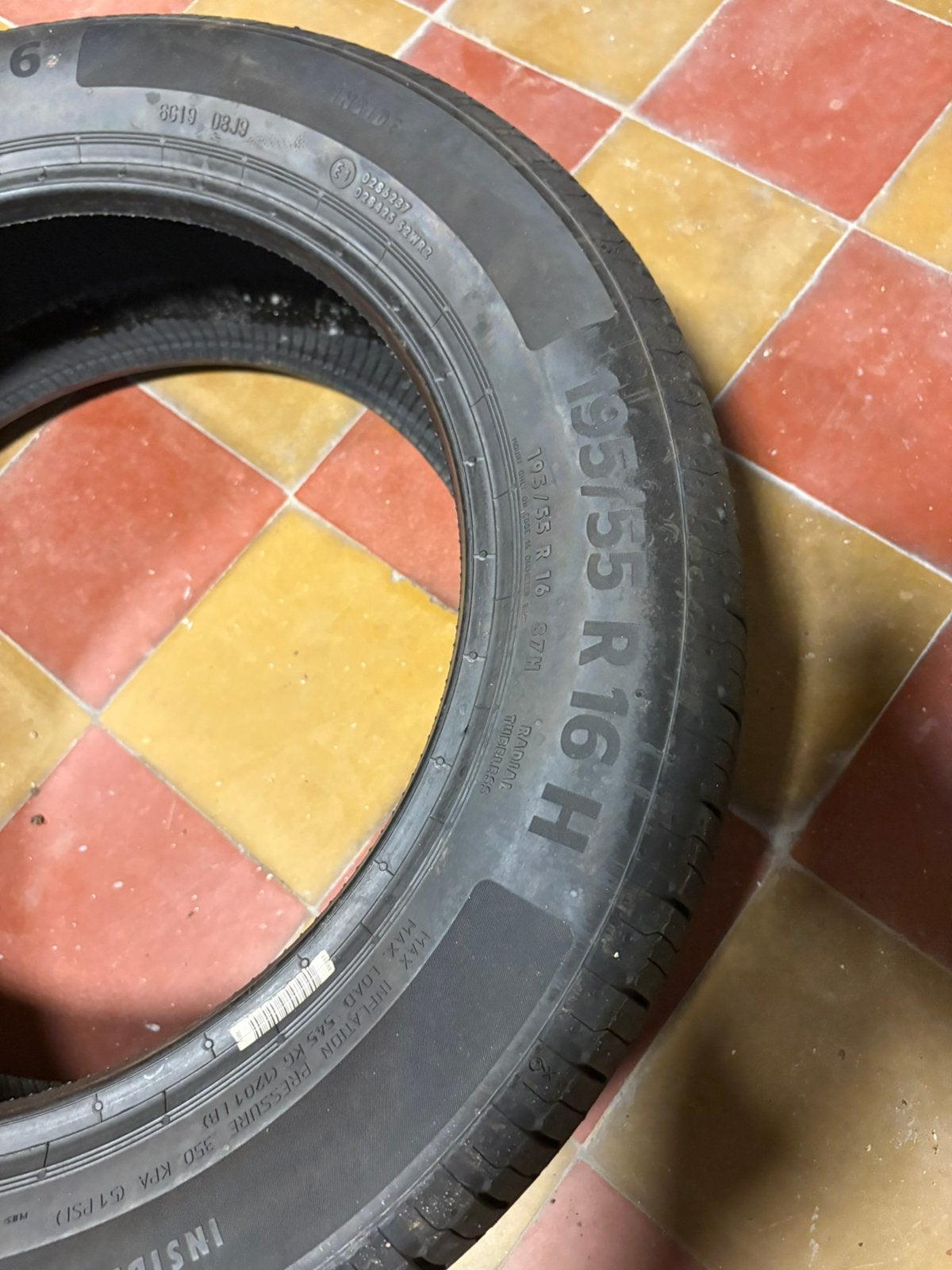 2 pneus continental ecocontact 6   195/55 R16 V XL, Enlèvement ou Envoi, Comme neuf