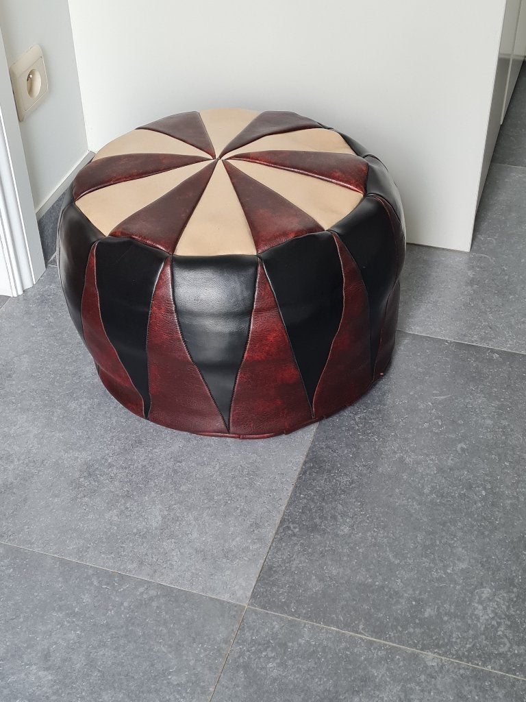 zeer mooie vintage retro poef, Ophalen of Verzenden