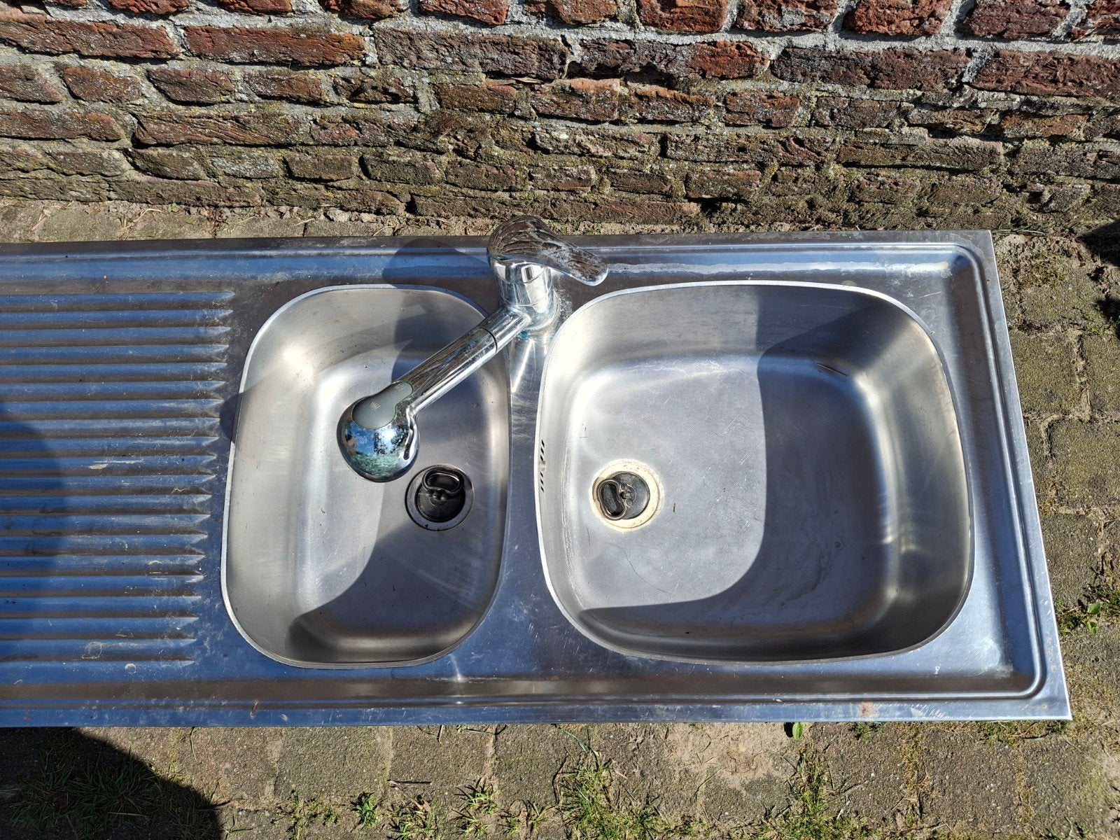 Spoelbak met kraan, nauwelijks gebruikt, Huis en Inrichting, Keuken | Keukenelementen, Ophalen