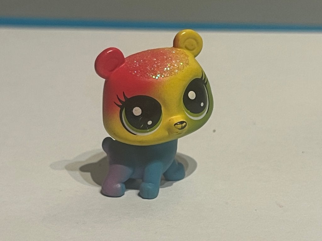 Vintage littlest pet shop Rainbow glitter bear, Ophalen of Verzenden, Zo goed als nieuw