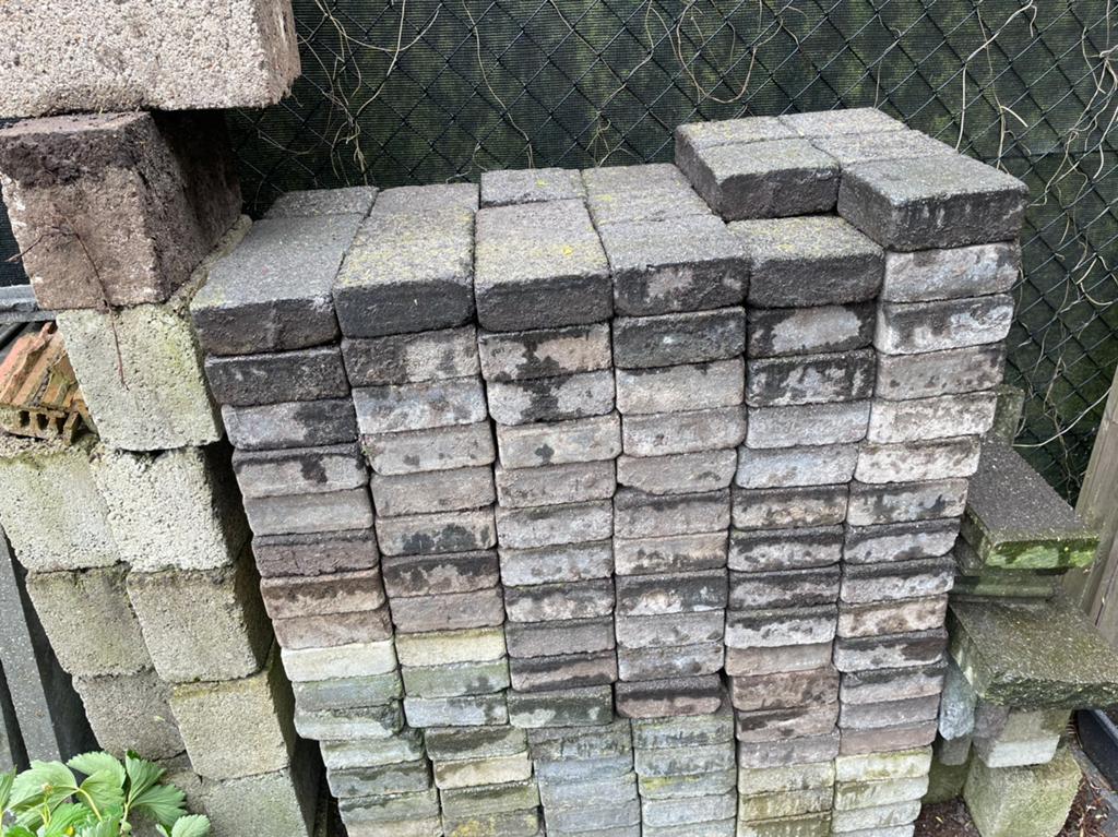 Klinker 15cmx15cmx6cm, Tuin en Terras, Tegels en Klinkers, Ophalen, Zo goed als nieuw
