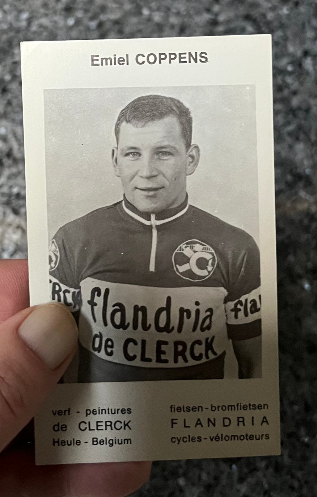 Le cycliste Emiel Coppens Flandria, Enlèvement, Comme neuf