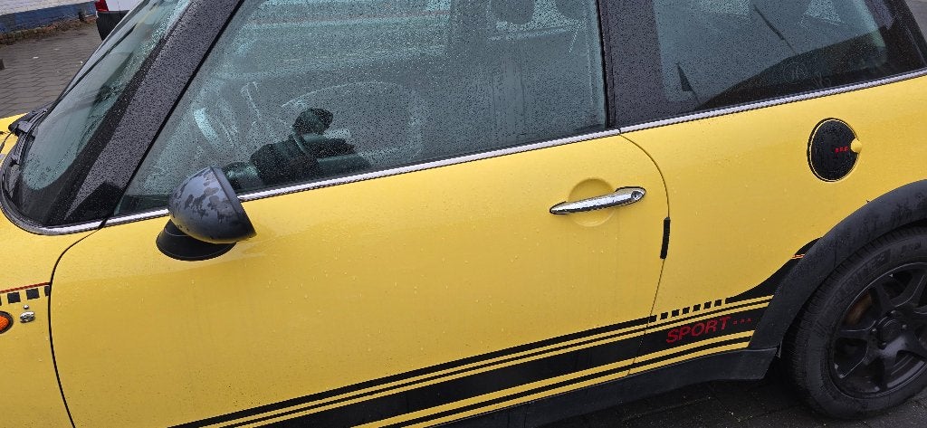 MINI Cooper salt, Stof, Zwart, 4 cilinders, Geel